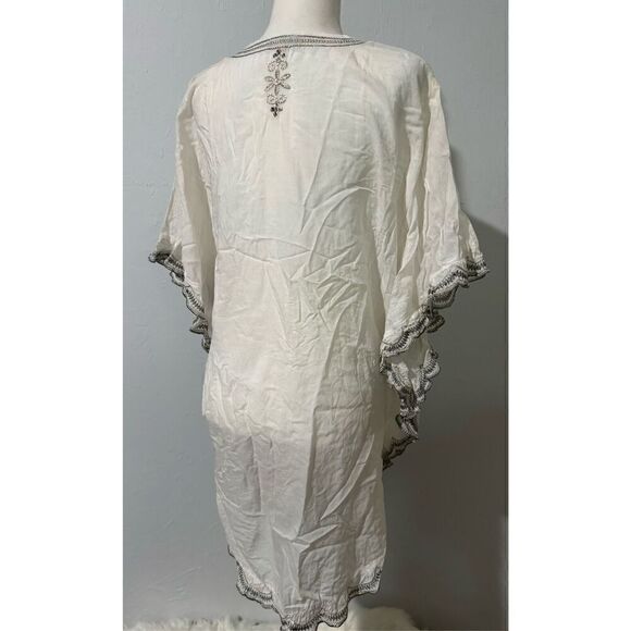 Embroidered silver embellished swim cover up XS - Picture 3 of 7